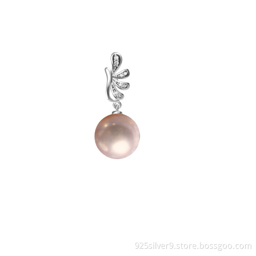 New design Customized 925 sterling silver earrings with fresh water pearl